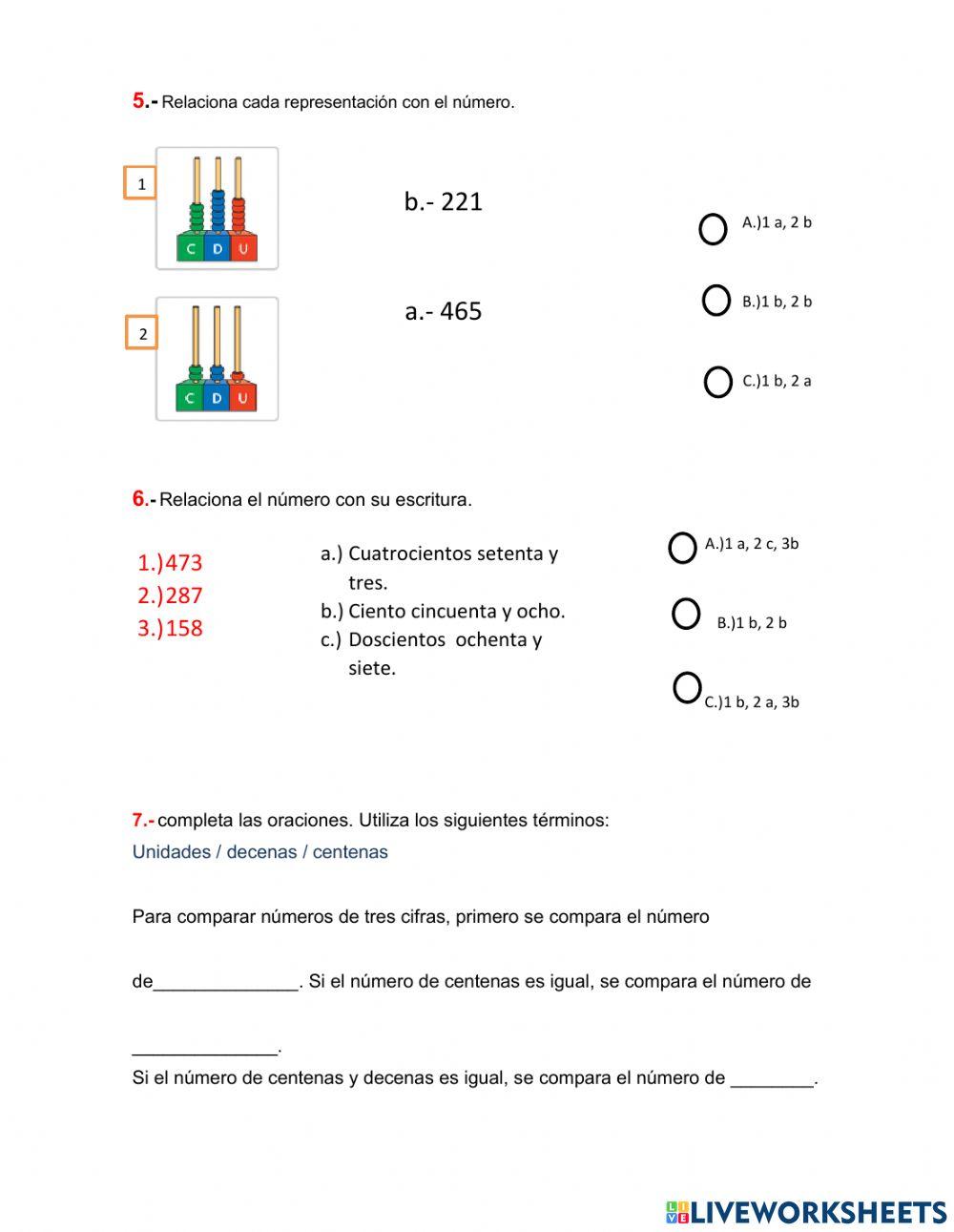 Evaluación de matemática
