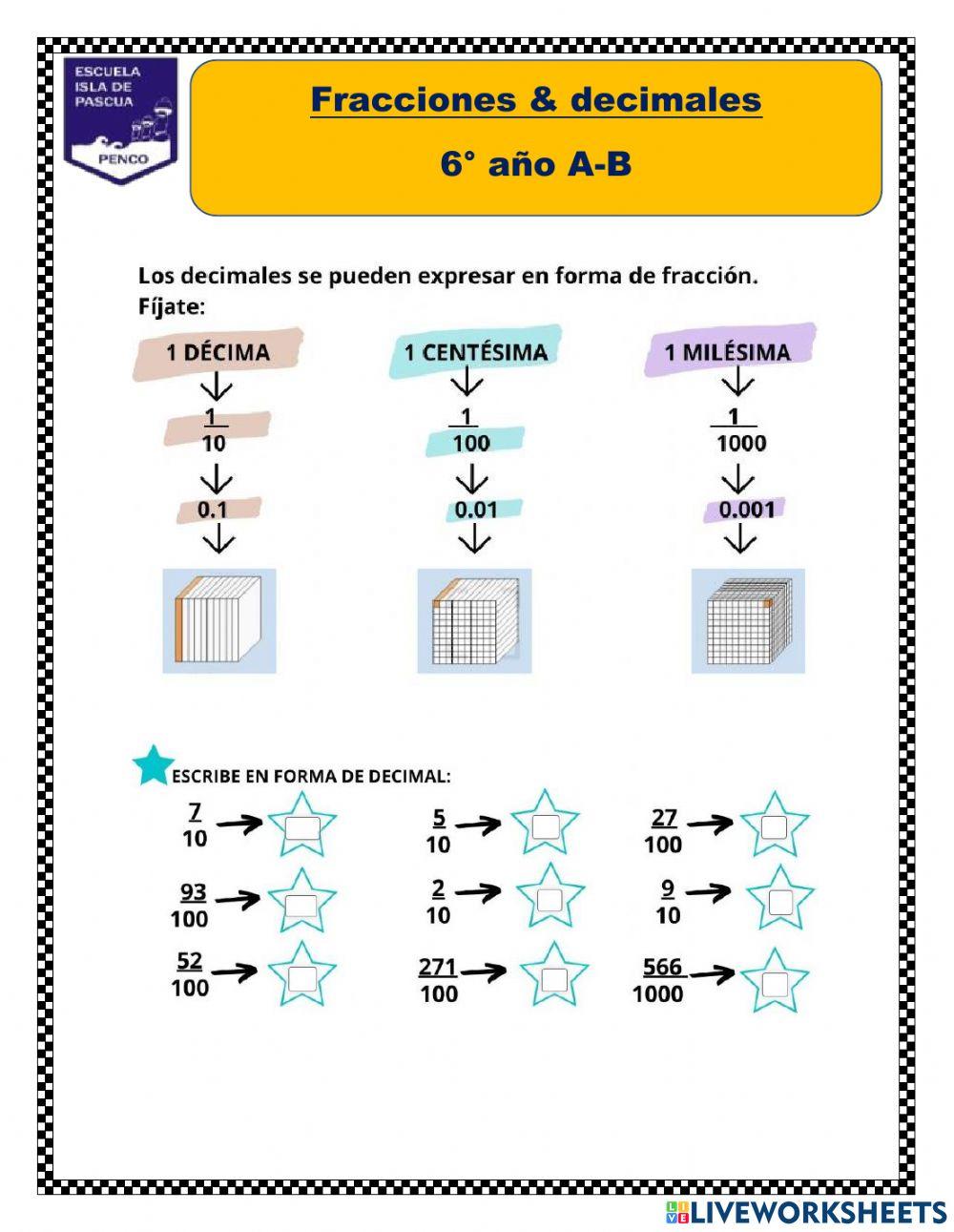 Fracciones-decimales