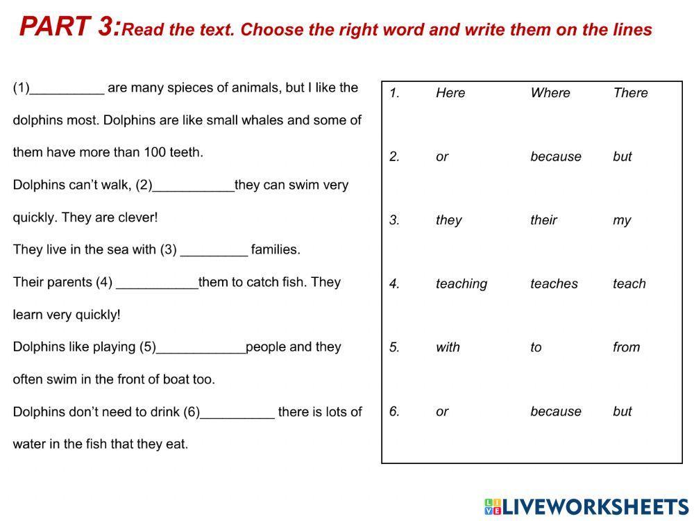 Movers reading test 2