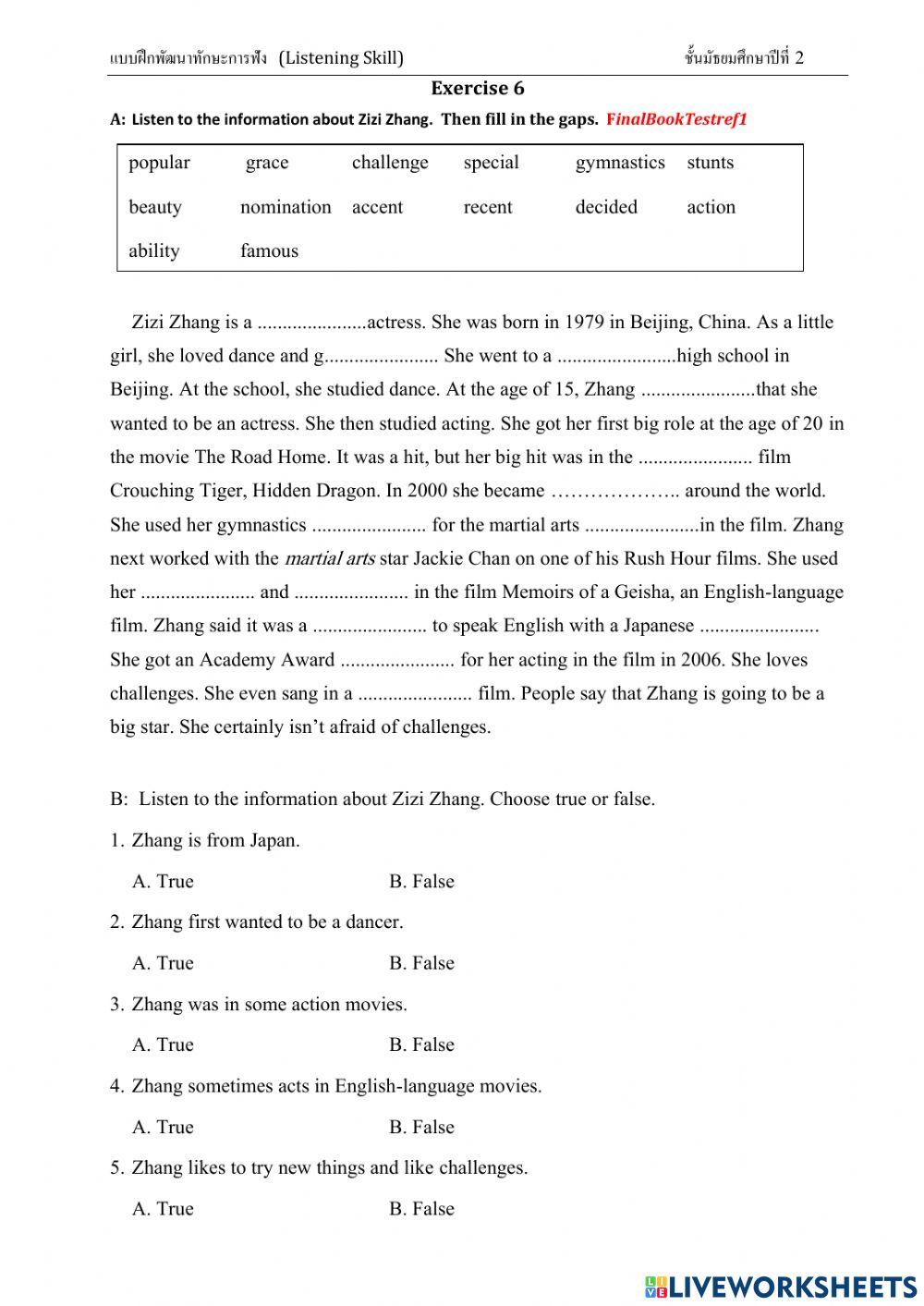 Listening Exercise 5