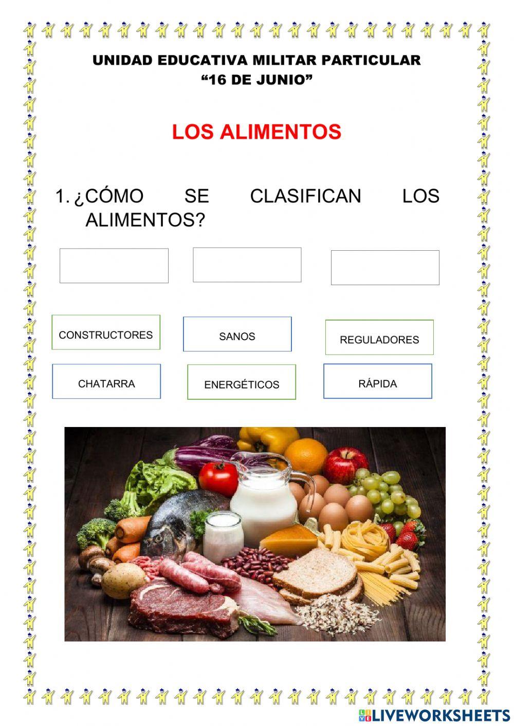 Clasificación de los alimentos