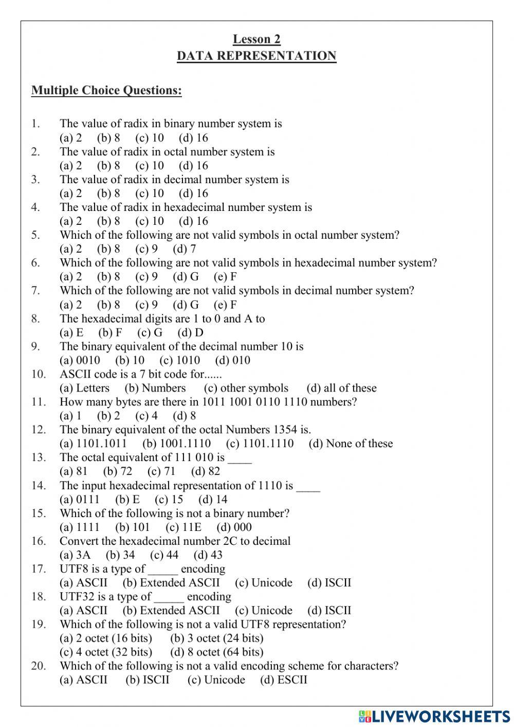 1183642 | Number system | hema369786 | LiveWorksheets