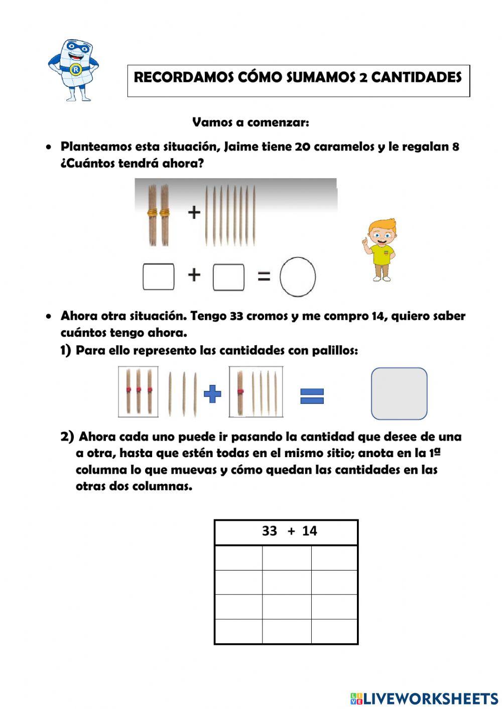 Inicio a la suma ABN
