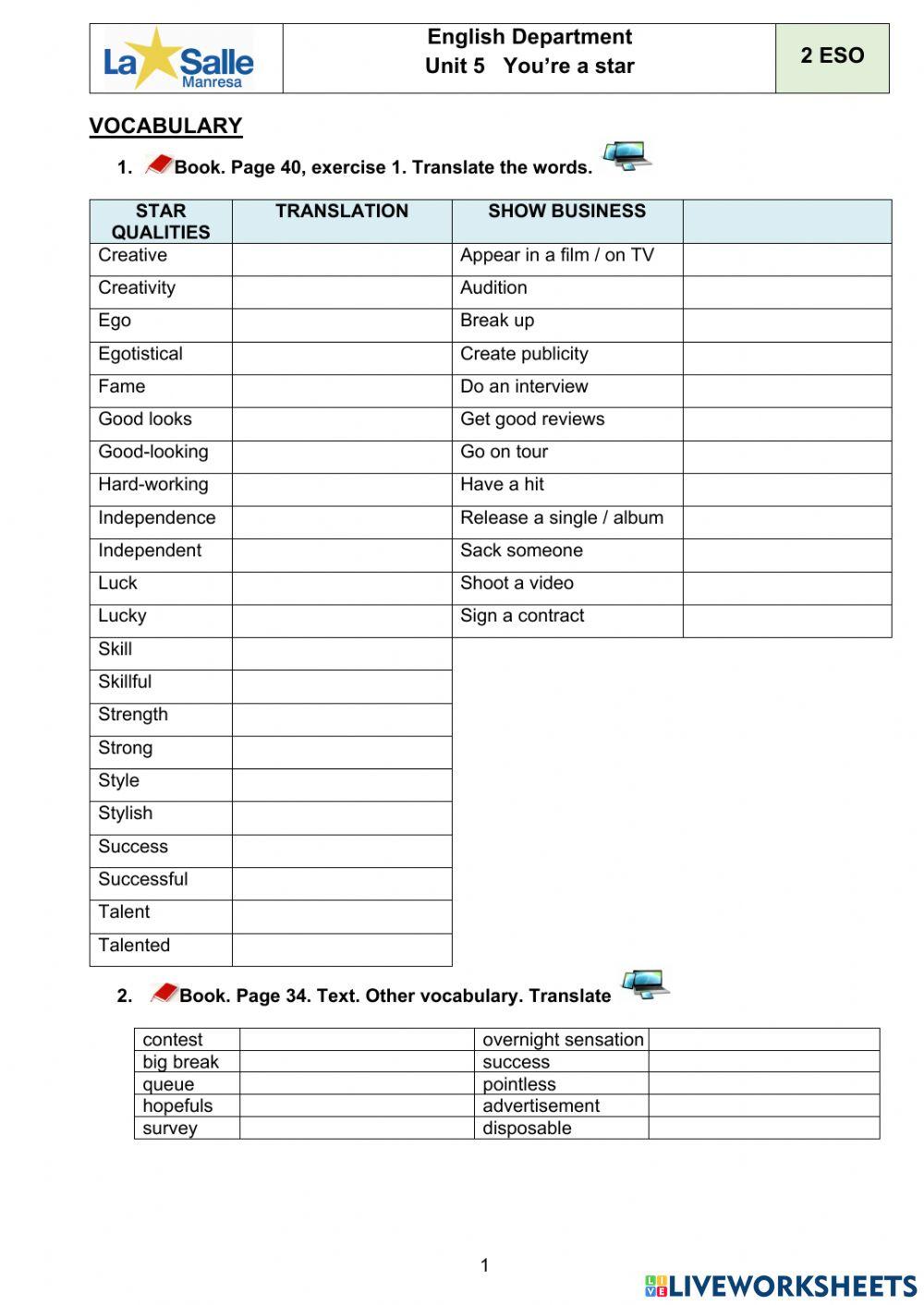 You're a star Unit 5