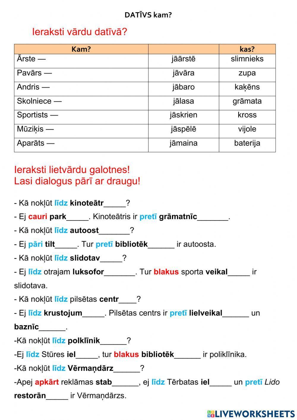 Datīvs-2- vsk un dsk
