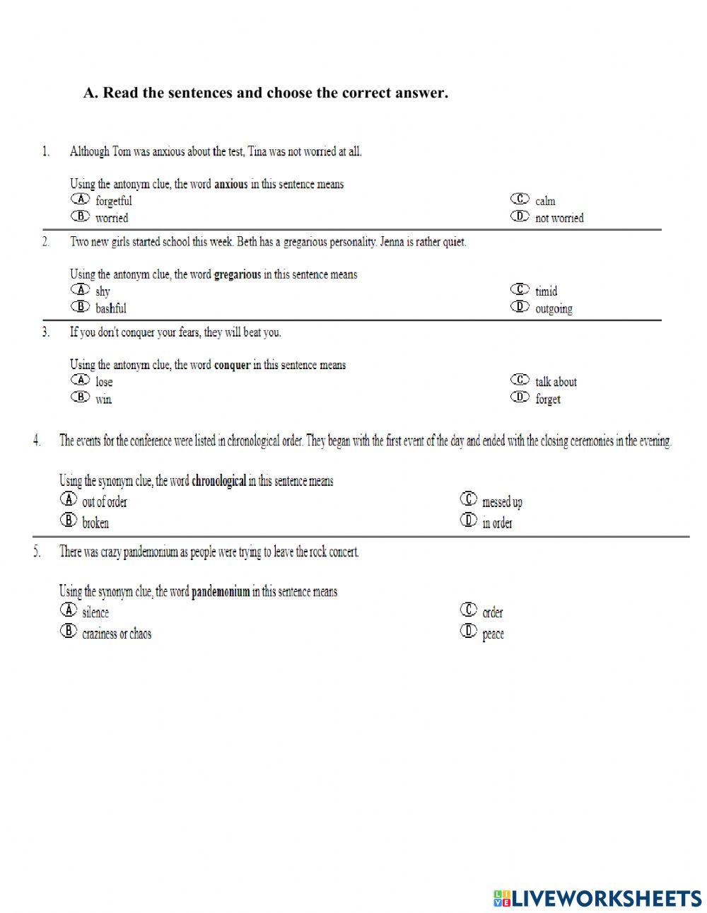 Context Clues 3206879 | Jessa22 | Live Worksheets