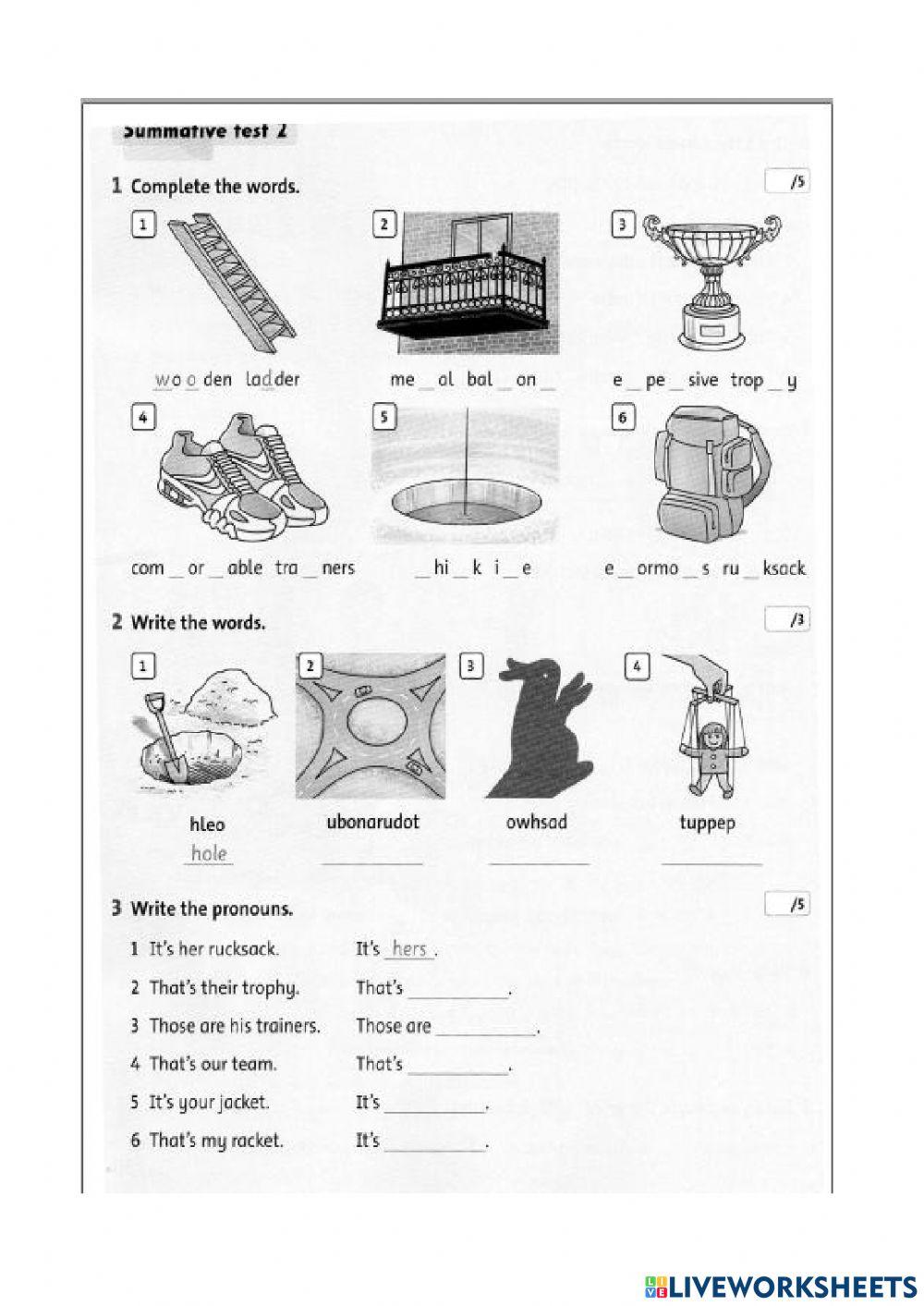 Family and Friends 4 Test Unit 6