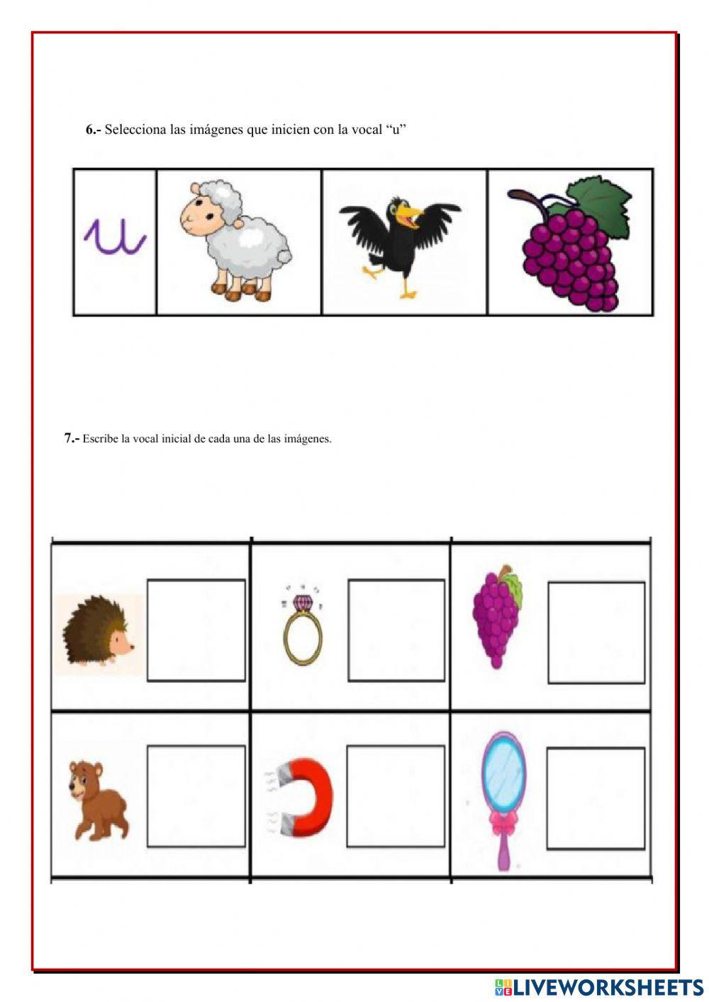 Examen de lectoescritura