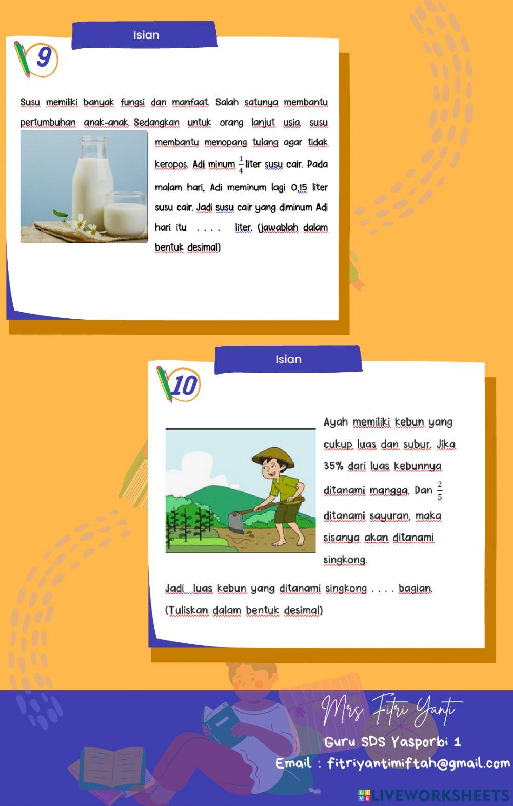 Penjumlahan dan Pengurangan Pecahan Penjumlahan dan Pengurangan Pecahan