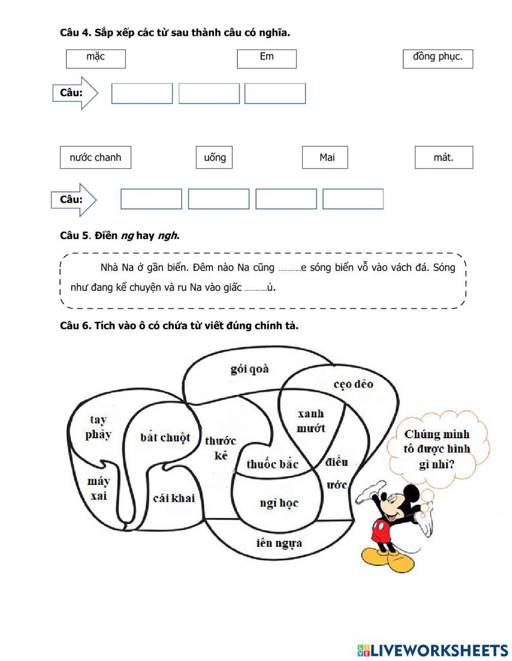 Tiếng Việt 2 - Ôn tập luật chính tả