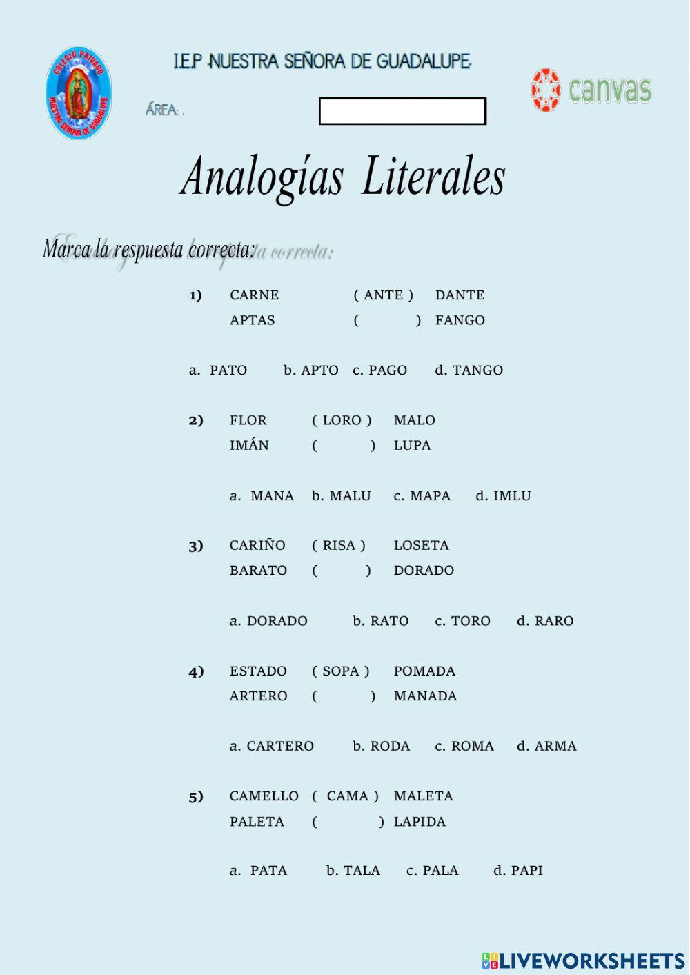 Sucesiones literales