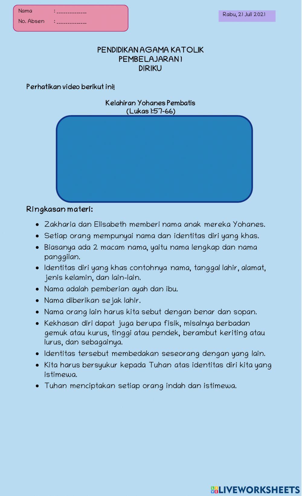 Pendidikan agama katolik