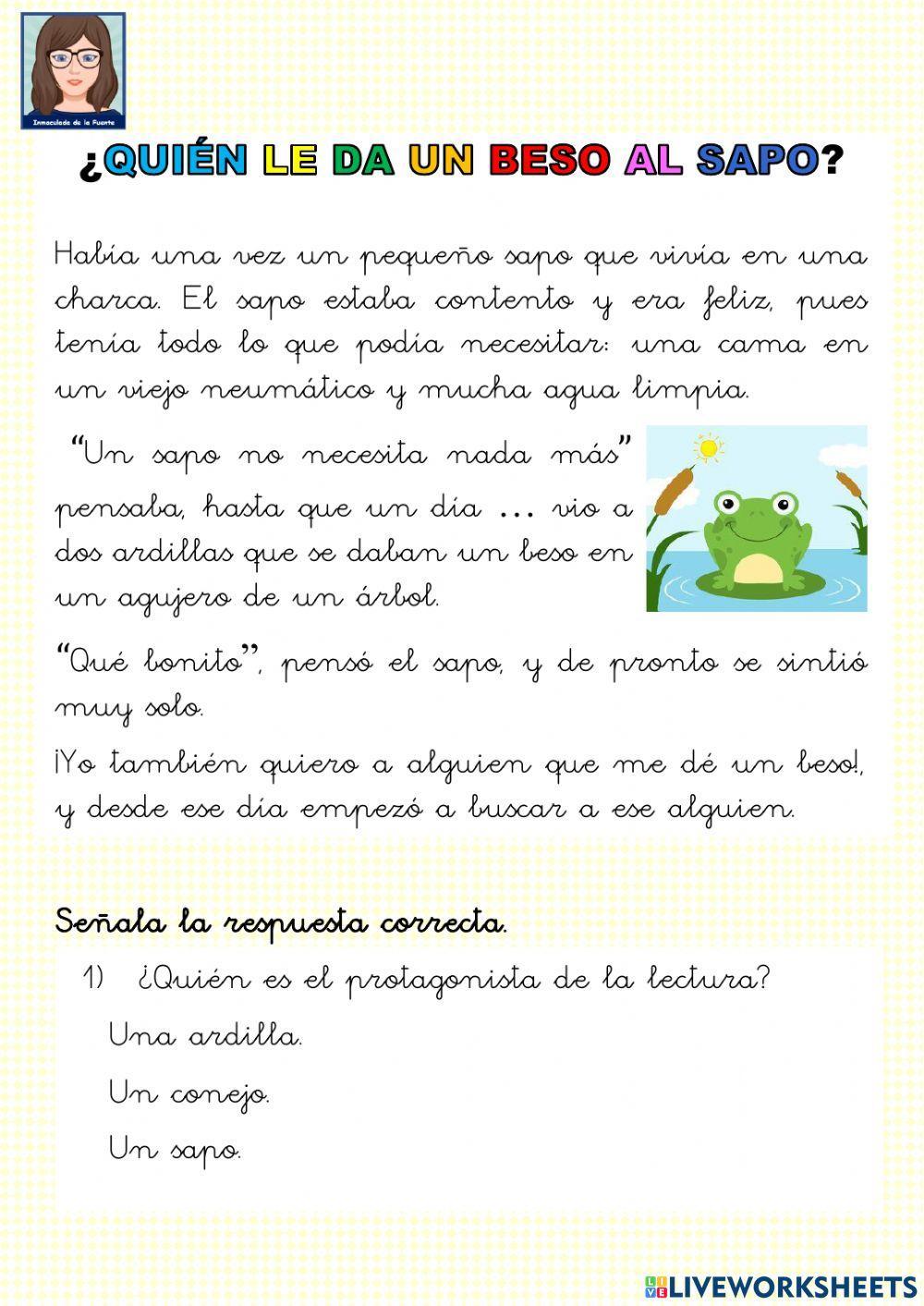 C.LECT. 2º Quien le da un beso al sapo