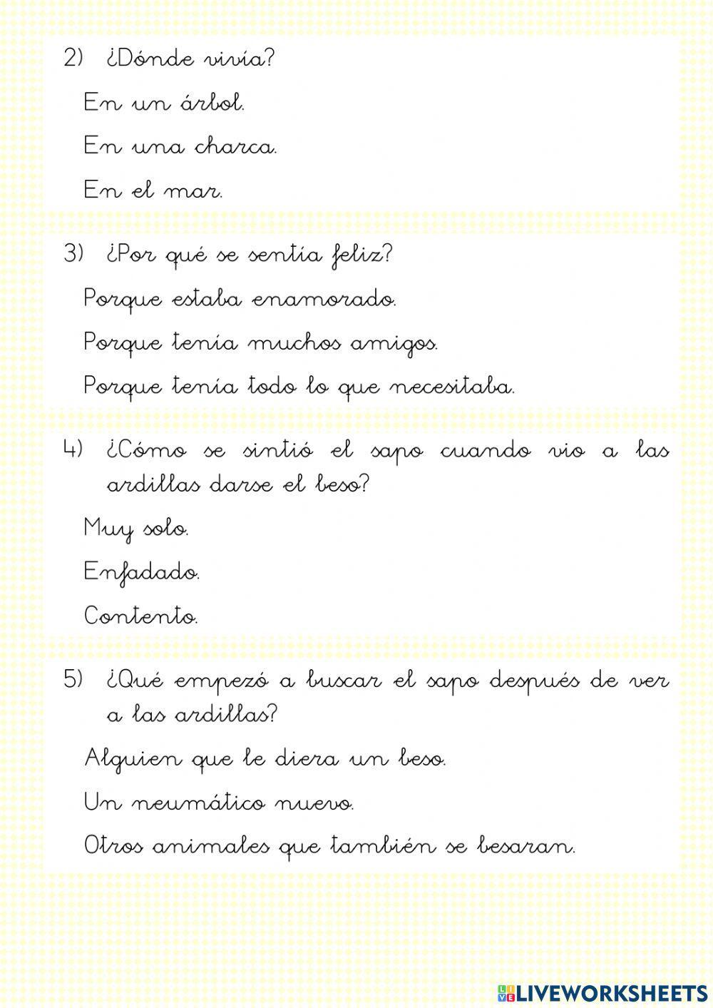 C.LECT. 2º Quien le da un beso al sapo