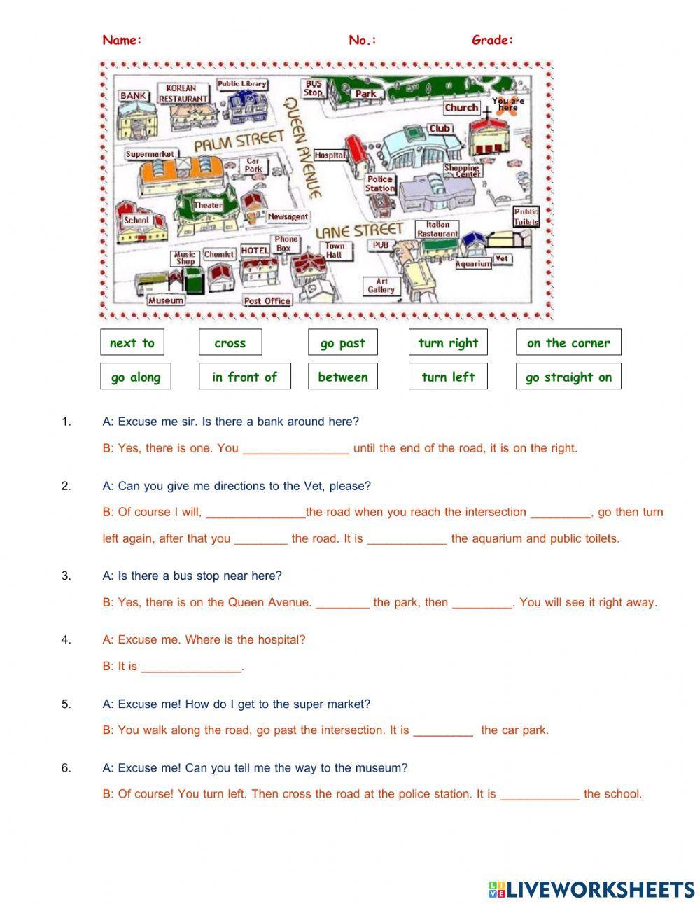 Asking for and Giving Directions