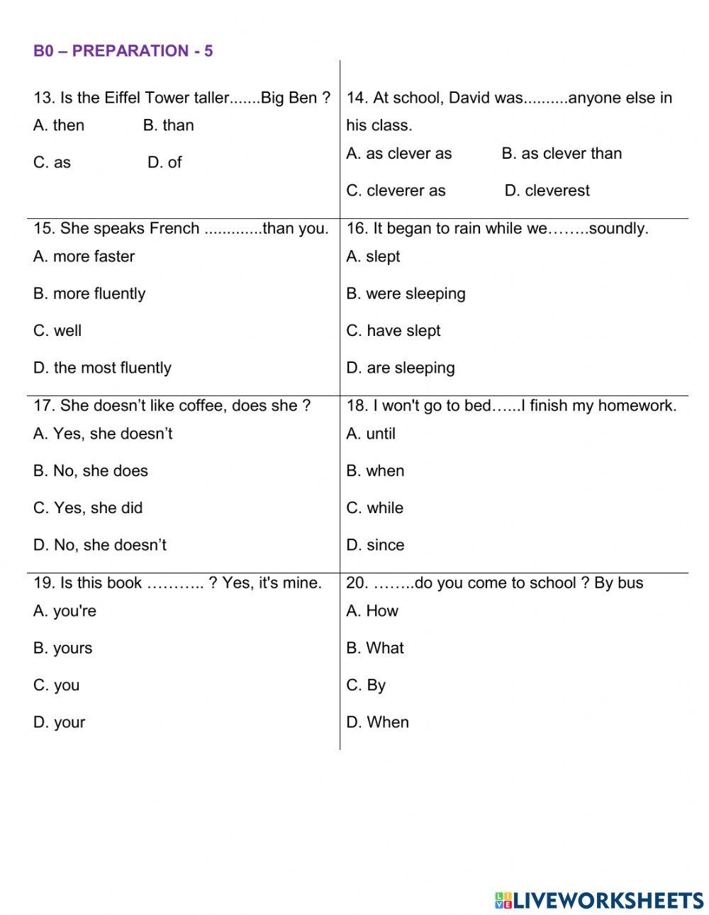 B0 - preparation - 5