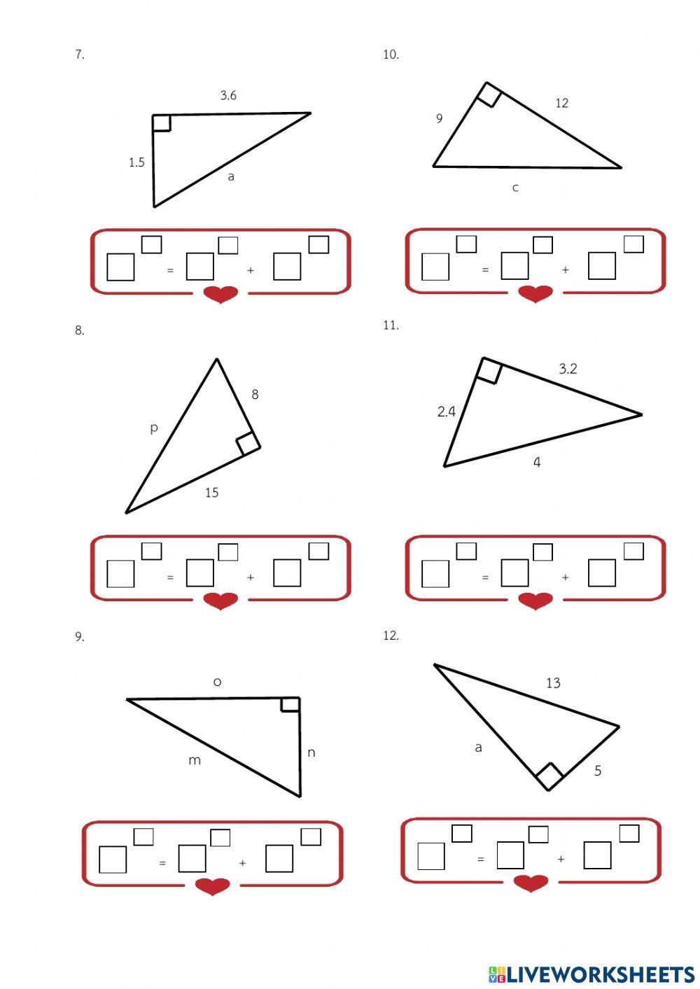 ความสัมพันธ์ของด้านของรูปสามเหลี่ยม