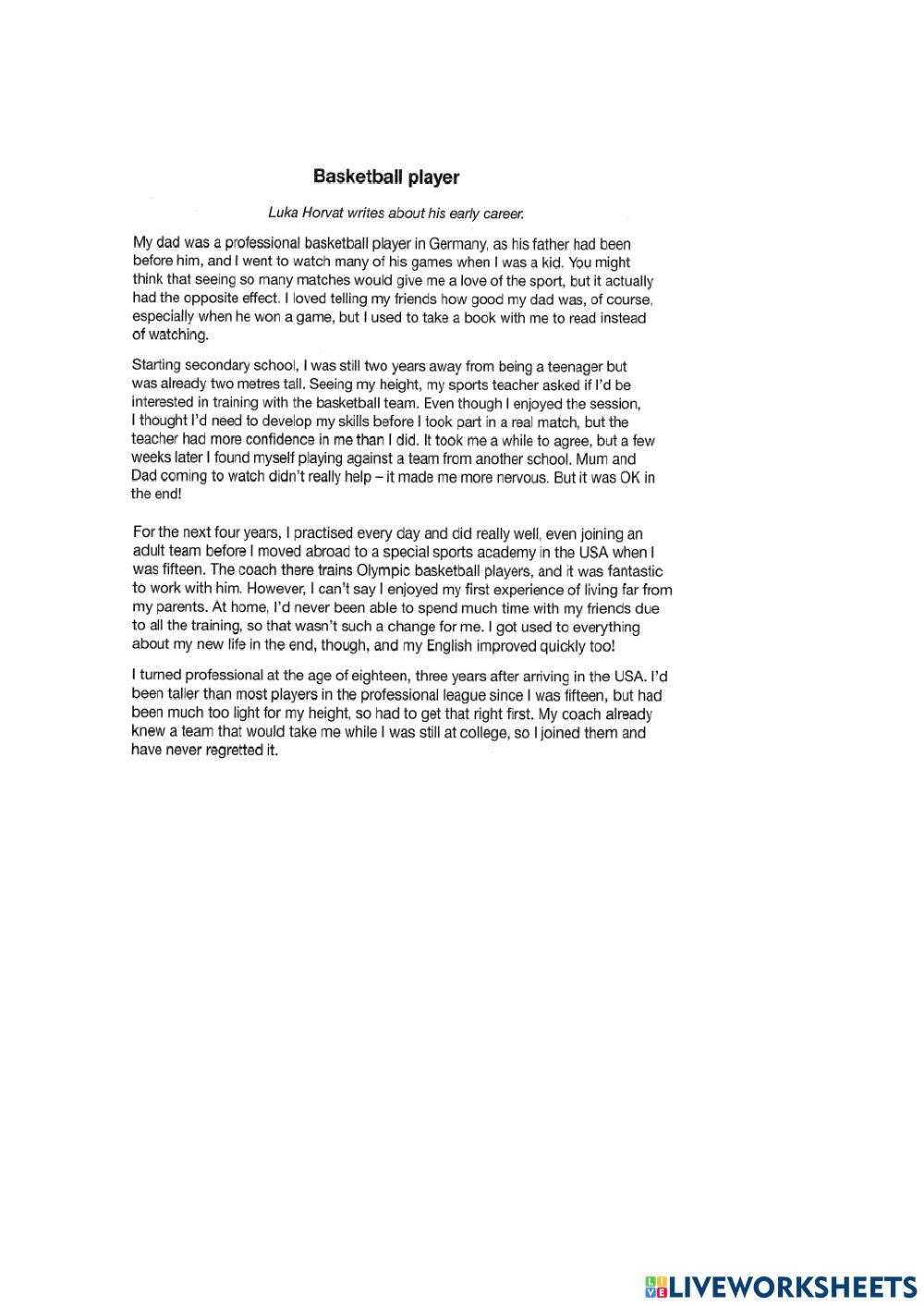 MID TERM EXAM  OPTIMISE B1 ( UNITS 7-8)