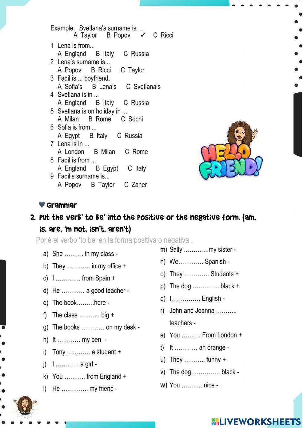 FinEs English I - Lesson 6 Integration Unit 1