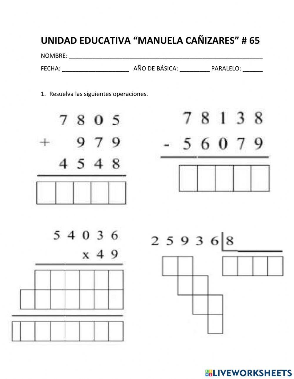 Evaluación Matemática2