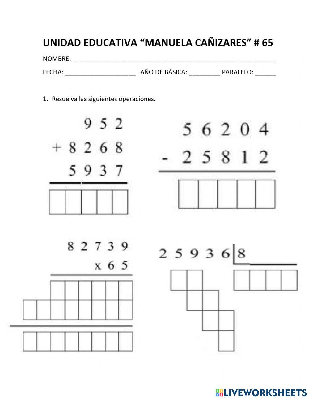 Evaluación Matemática4