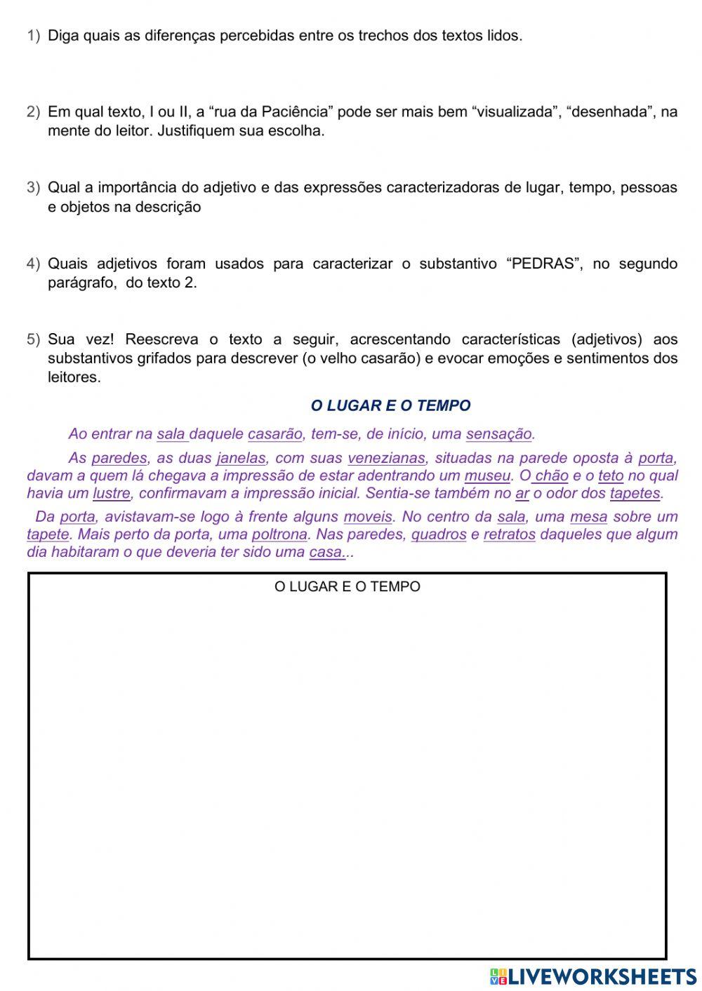 Descrição - afetividade