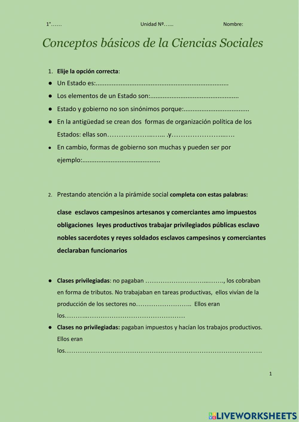 Conceptos básicos de las ciencias sociales