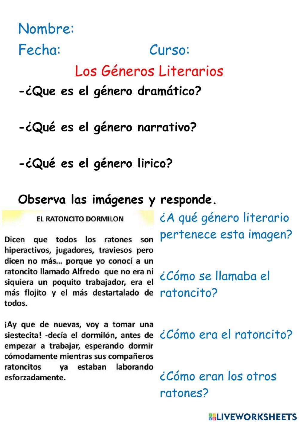 Géneros literarios
