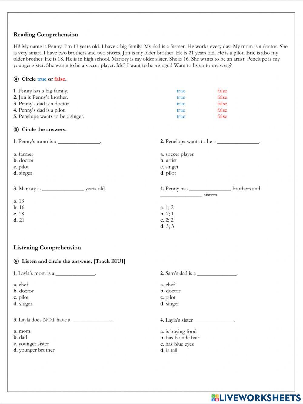 New Frontiers : Unit 1 Test B