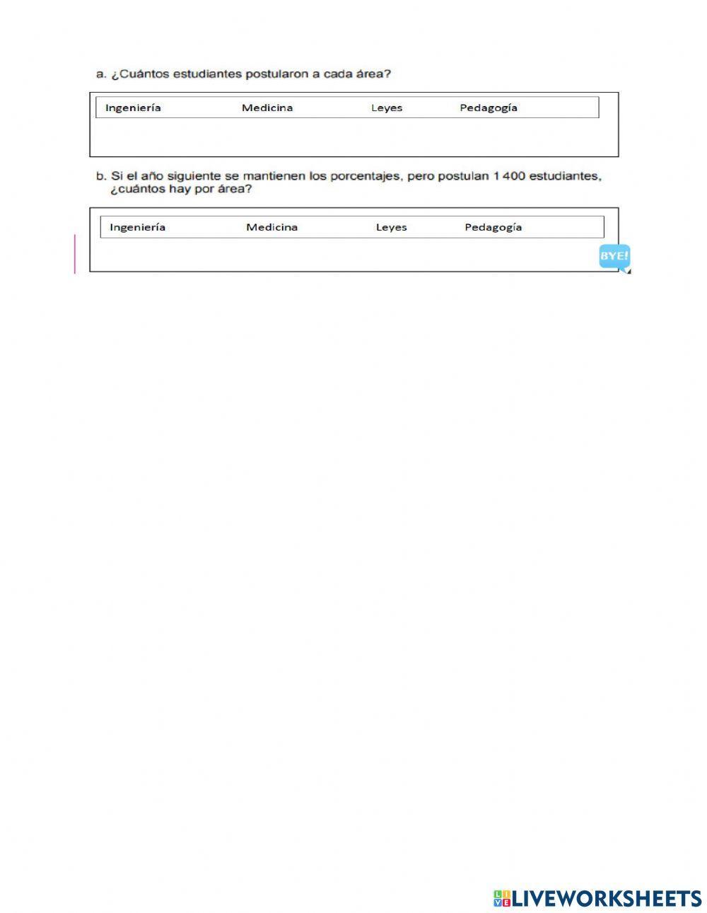 Tablas de frecuencia y grafico circular