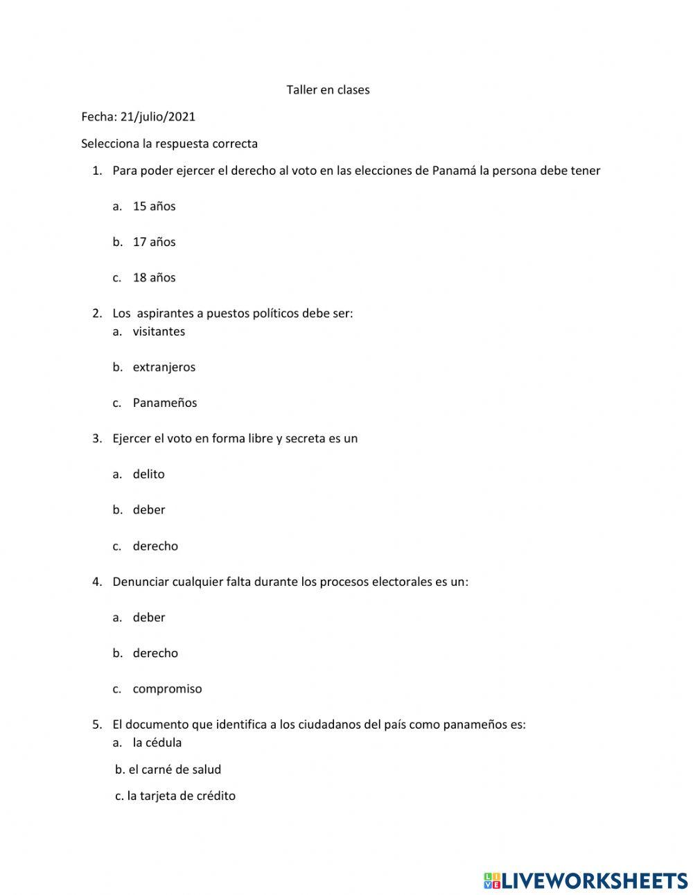 Deberes y derechos políticos