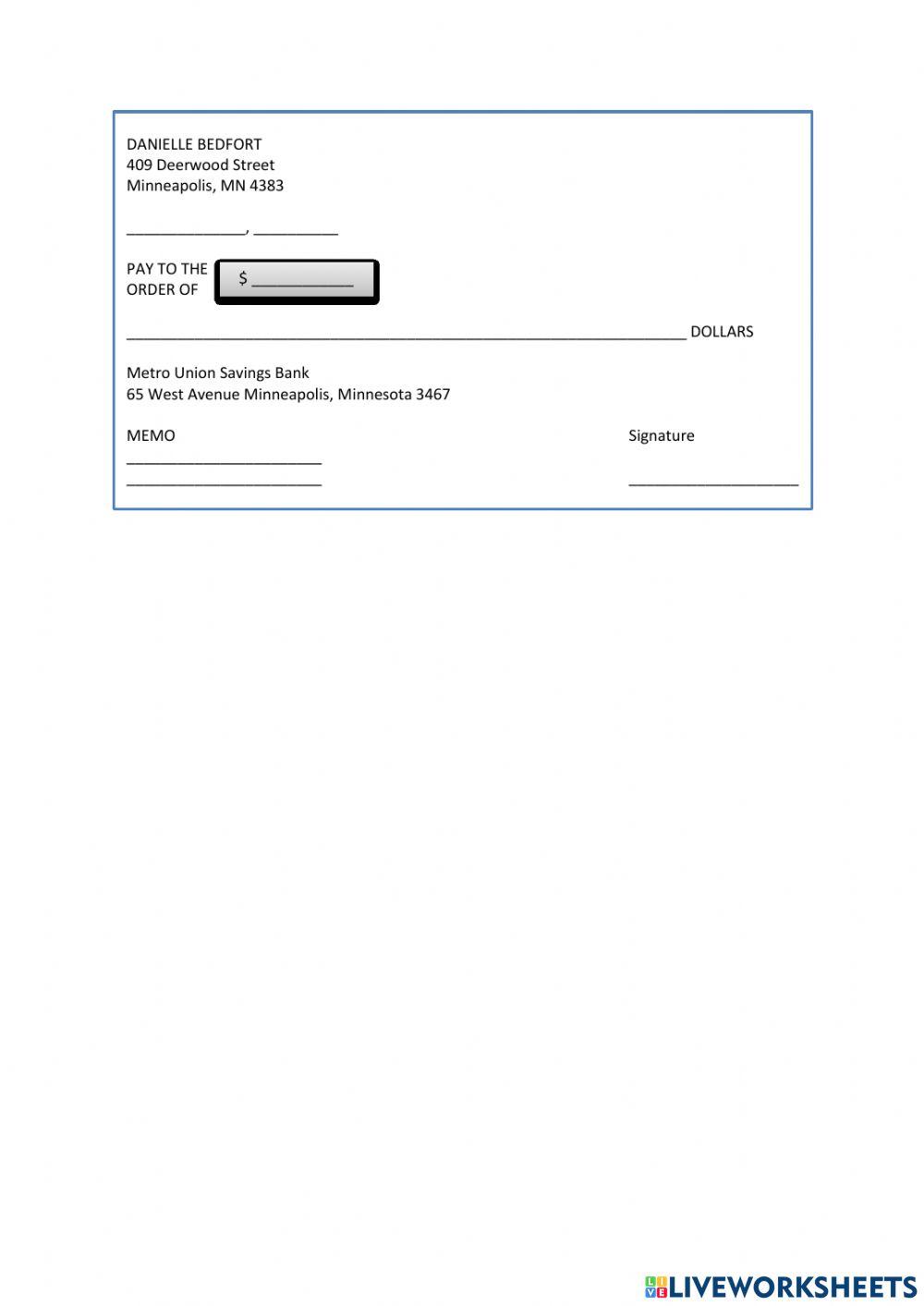 Exercise on Filling out Forms