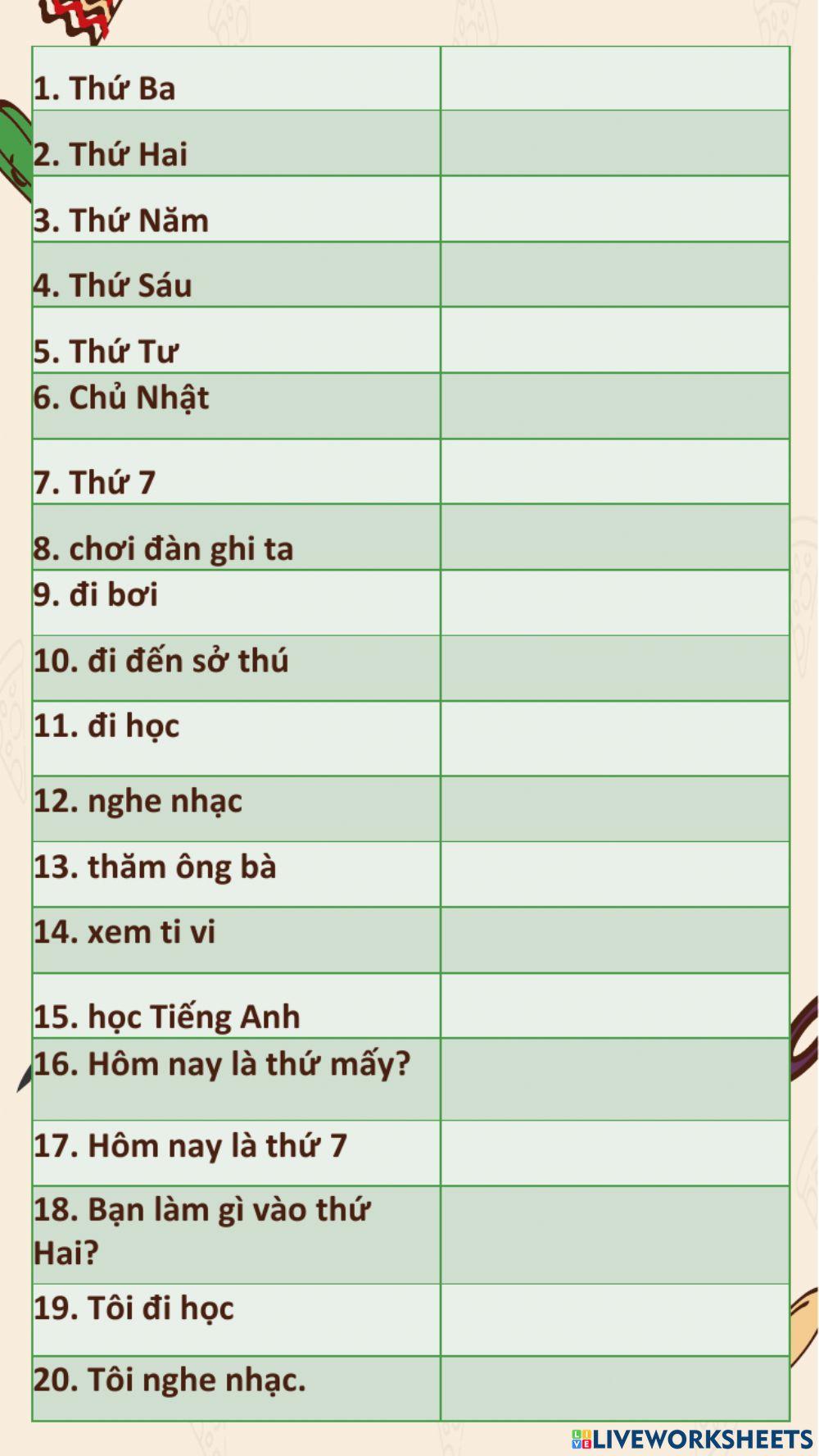 What do you do on ...?