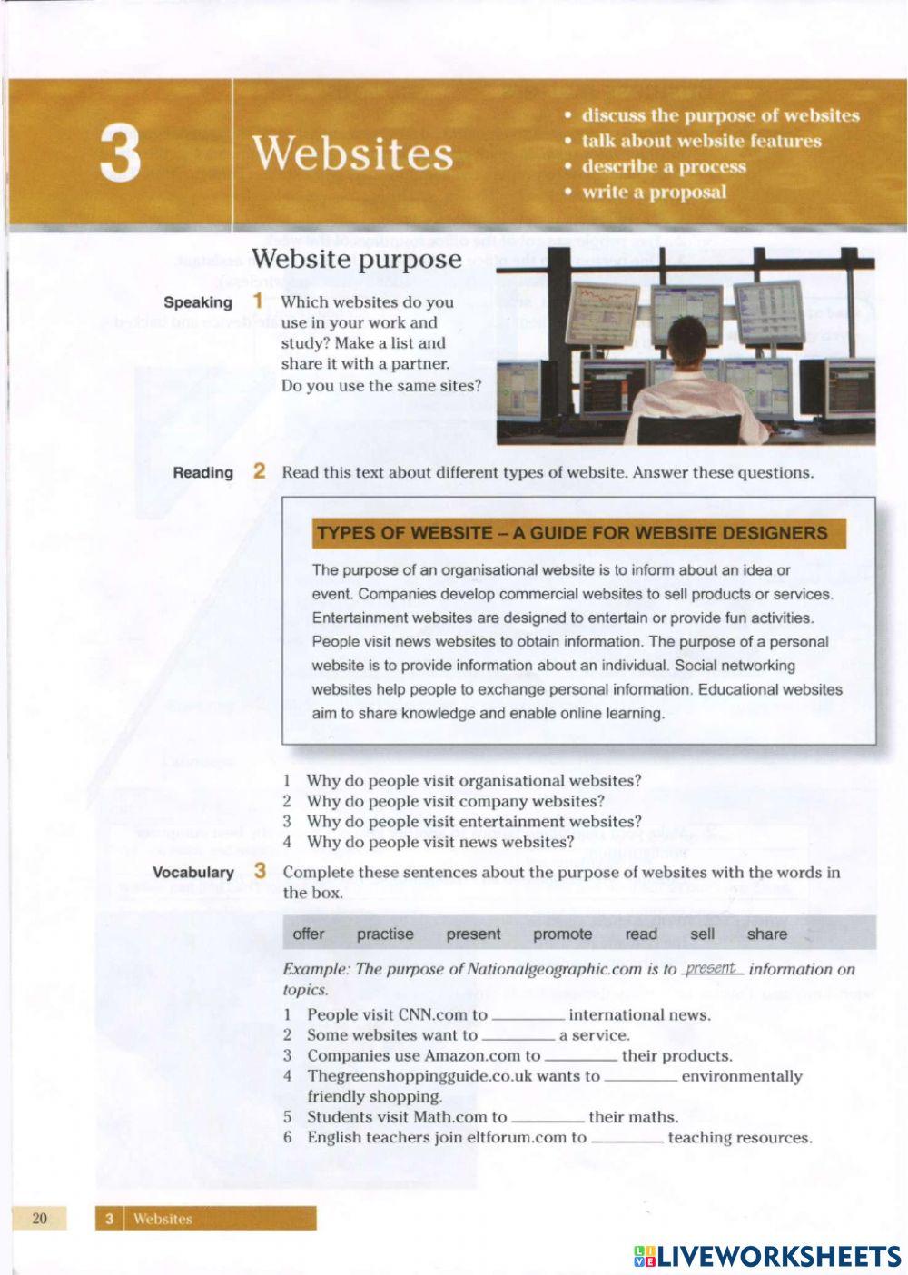 English for information technology interactive exercise for vocational