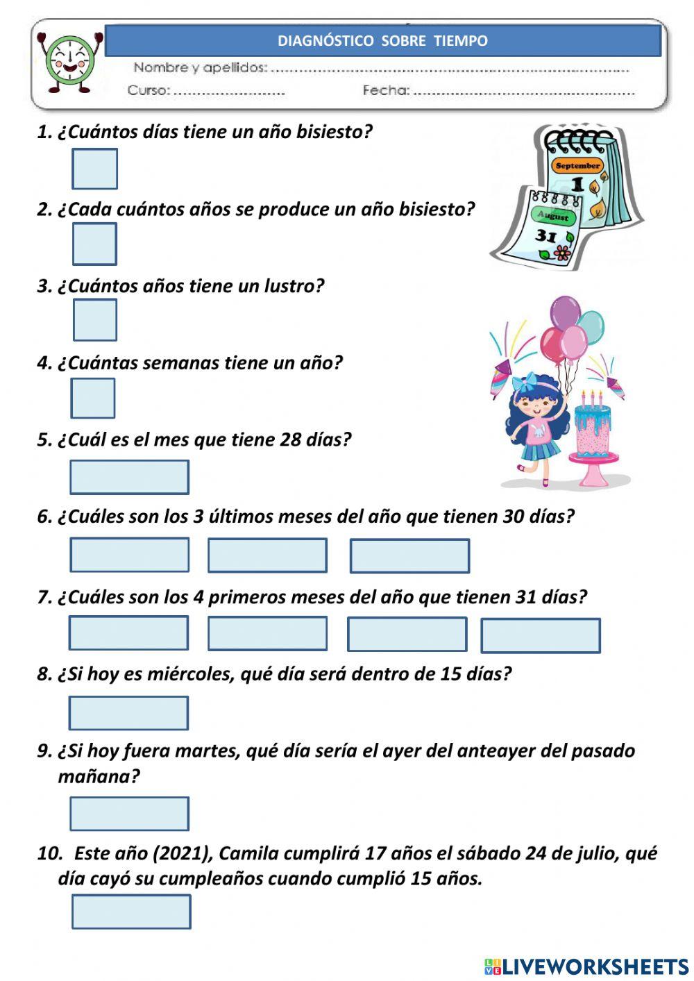 Diagnóstico de tiempo