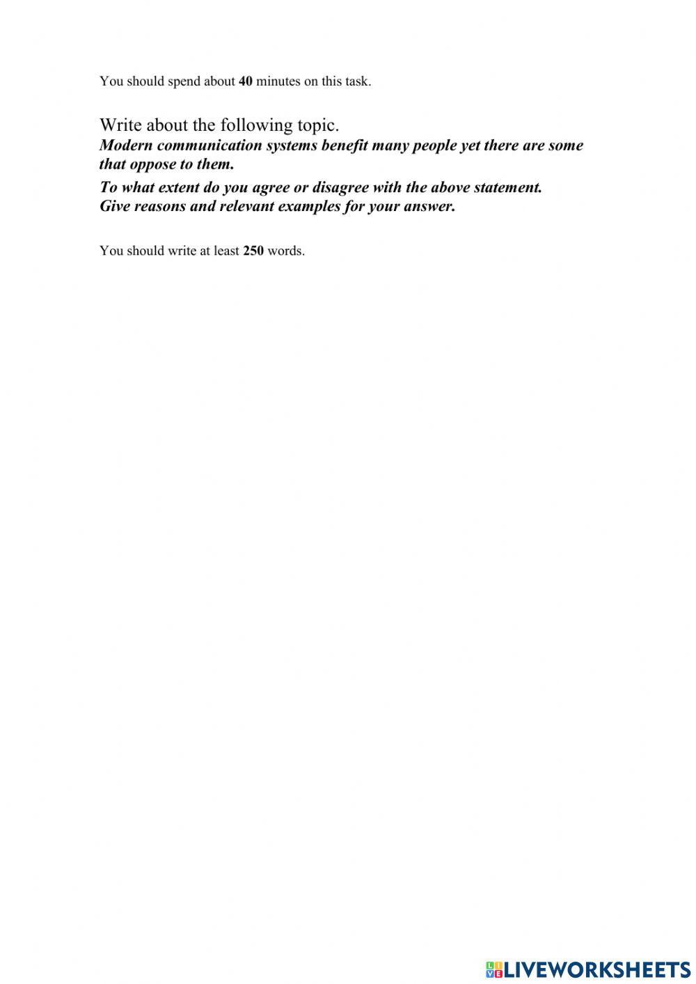 IELTS 4.0 Writing Task 2