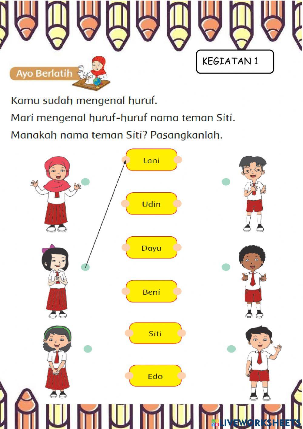 LKPD Kelas 1 Tema 1 Sub Tema 1 Pb 3