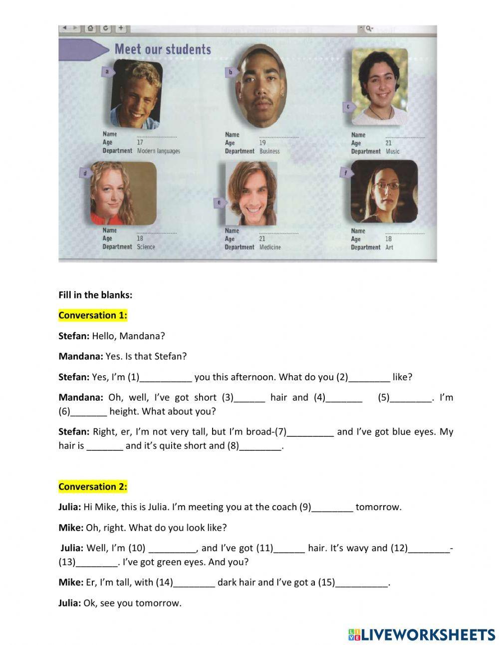 PET Obj-Unit2-Iam a friendly person-Listen 2-3