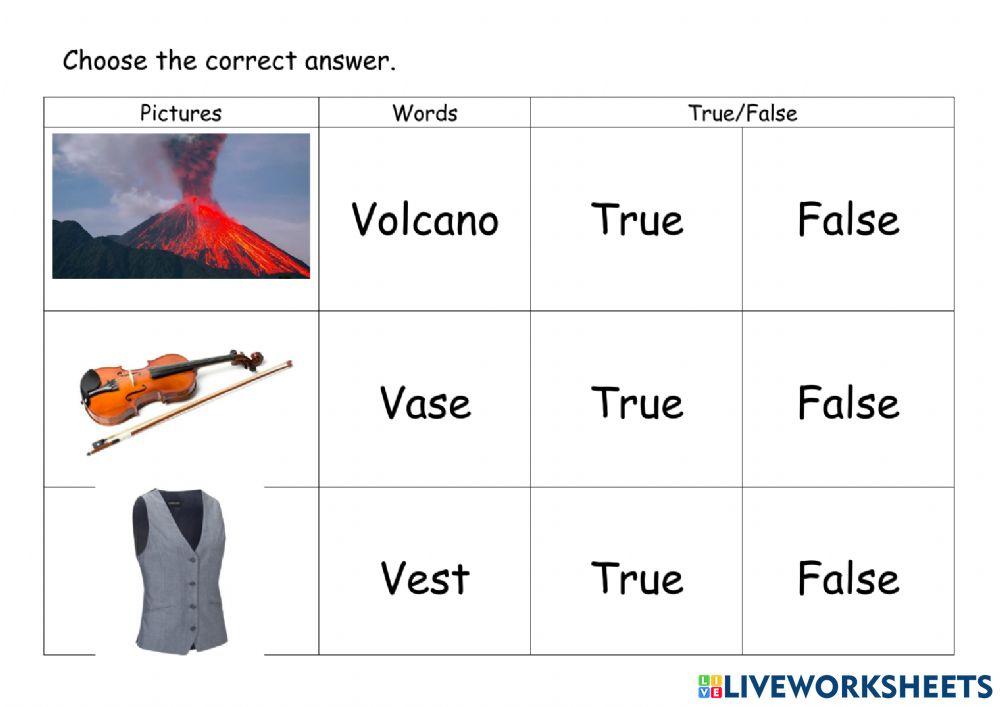 Words With Letter V
