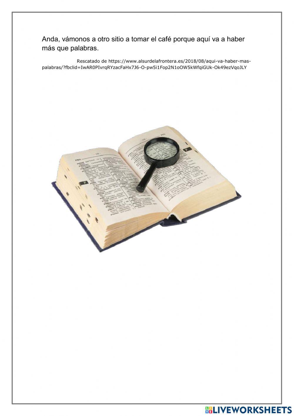 Palabras y más palabras