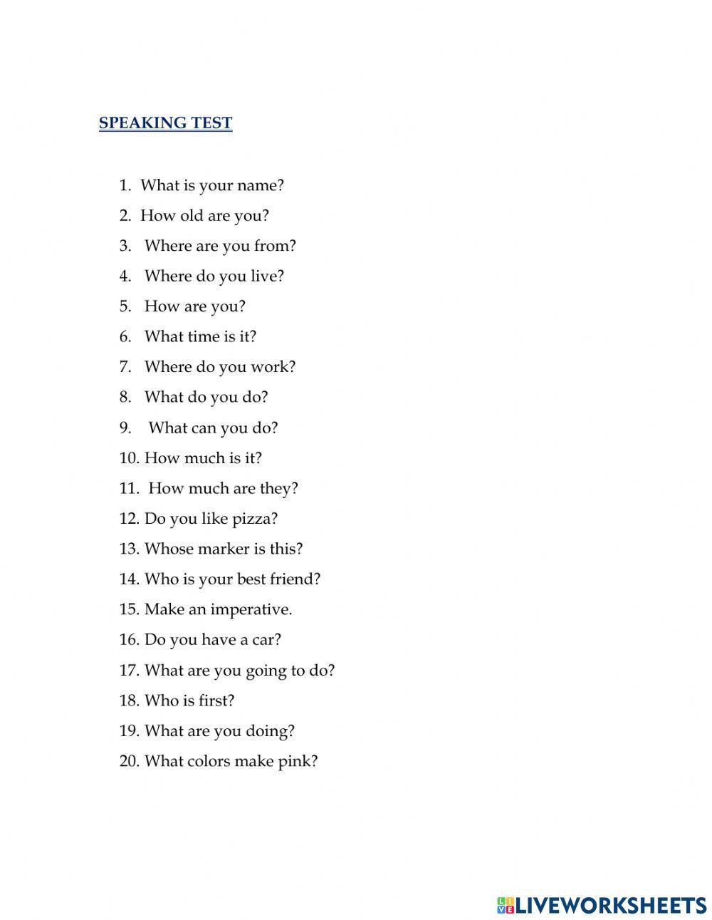 English test