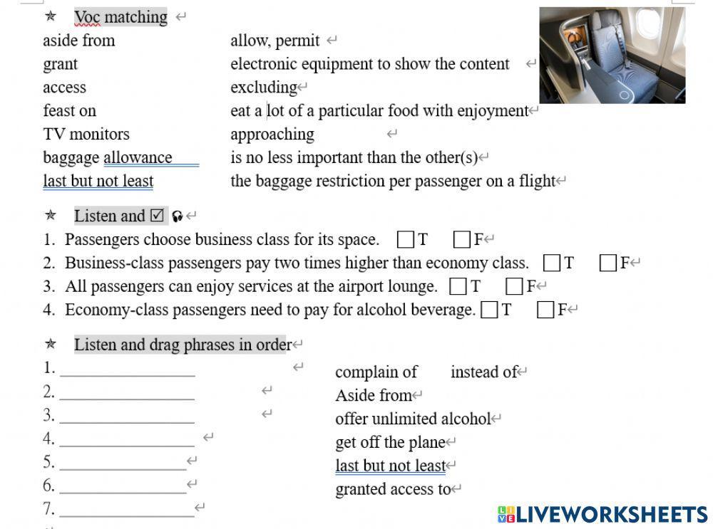 Listening business class