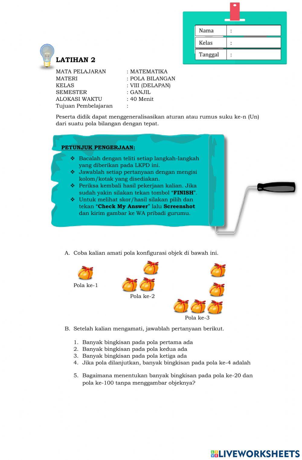 LKPD 2 Pola Bilangan