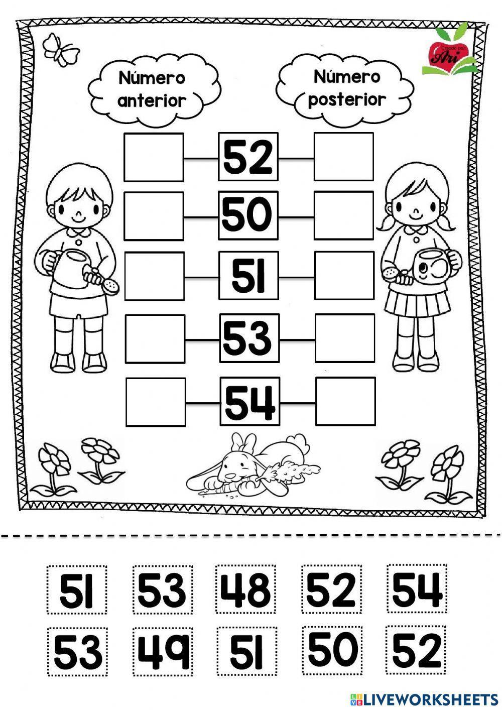 Numero posterior y anterior