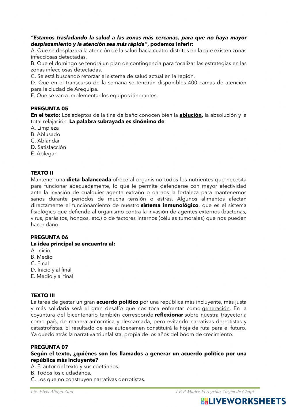 Examen universitario