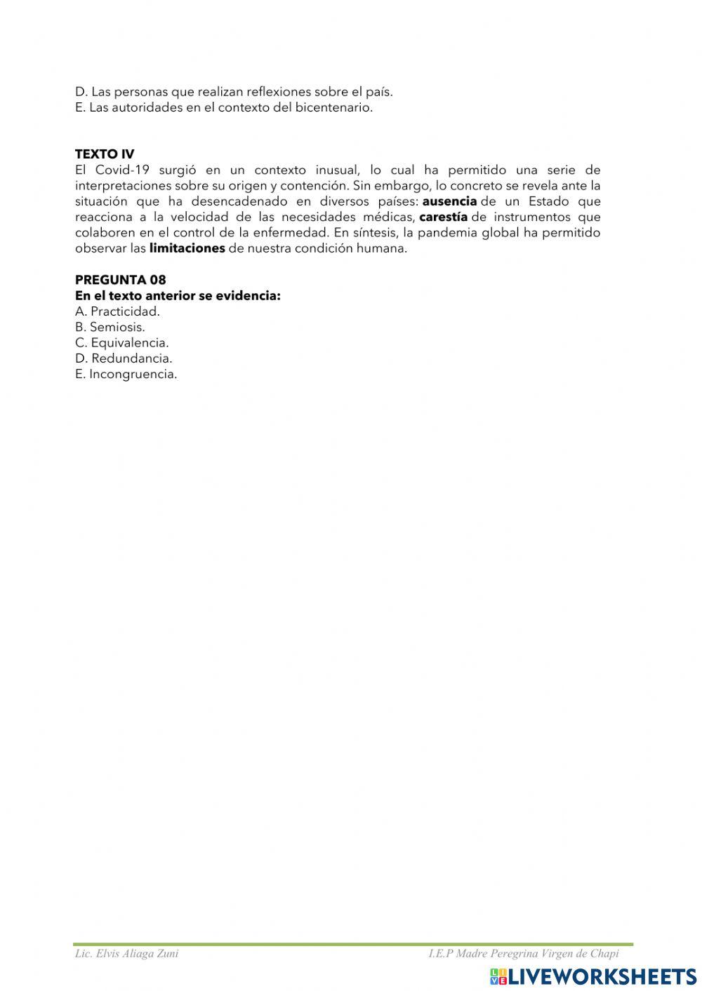 Examen universitario