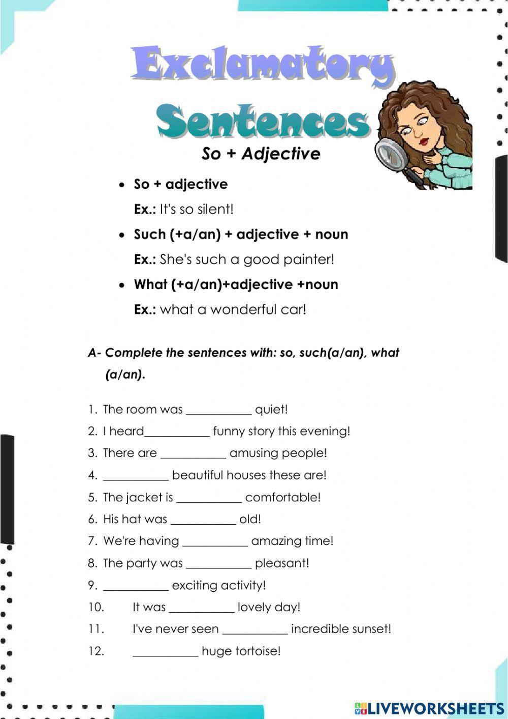 Exclamatory sentences