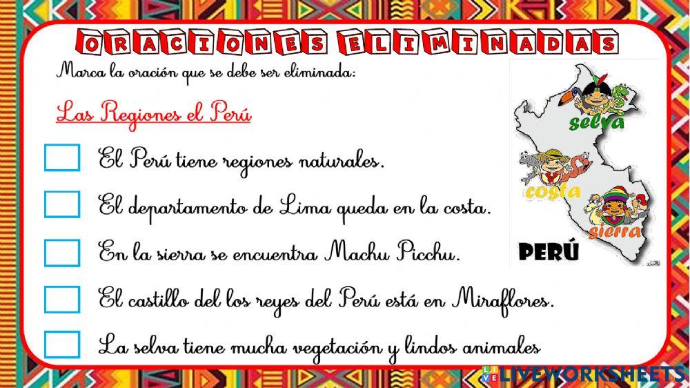 Oraciones eliminadas