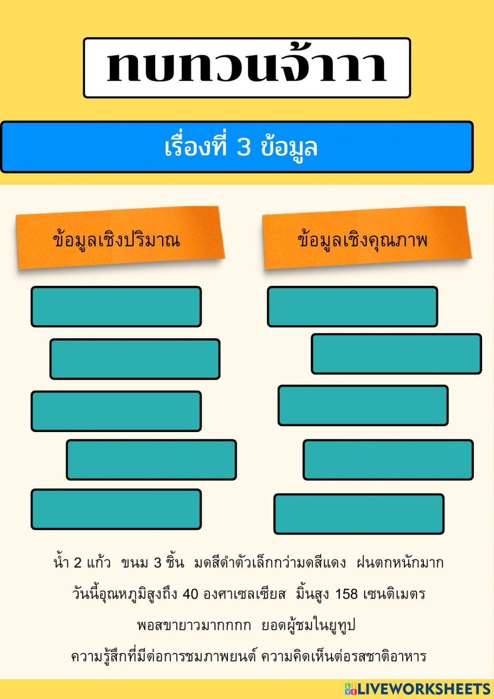 ข้อมูลและการประมวลผล