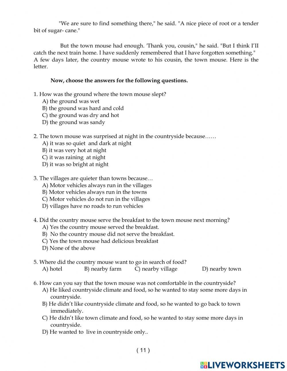 Class VII - Unit - 1 - Worksheet - 3